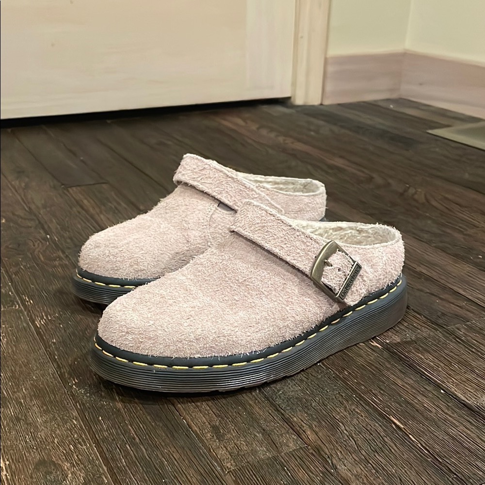 Dr. Martens Isham Vintage Taupe Long Napped Suede